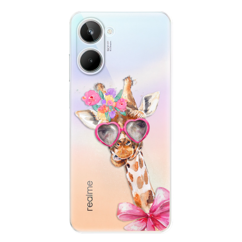 Odolné silikónové puzdro iSaprio - Lady Giraffe - Realme 10