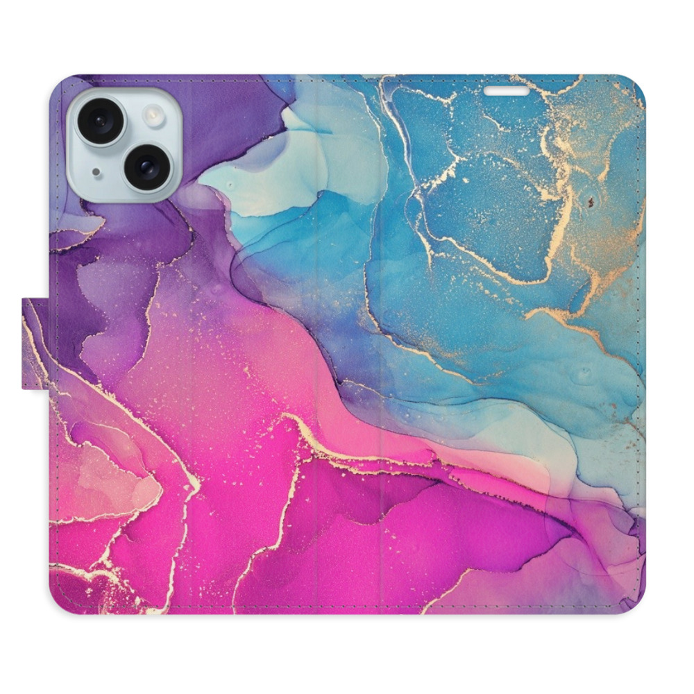 Flipové puzdro iSaprio - Colour Marble 02 - iPhone 15