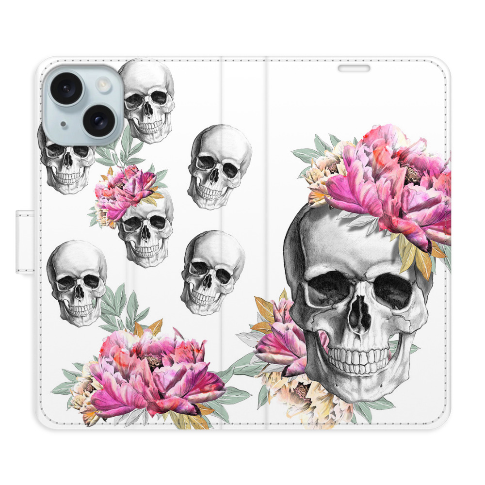 Flipové puzdro iSaprio - Crazy Skull - iPhone 15 Plus