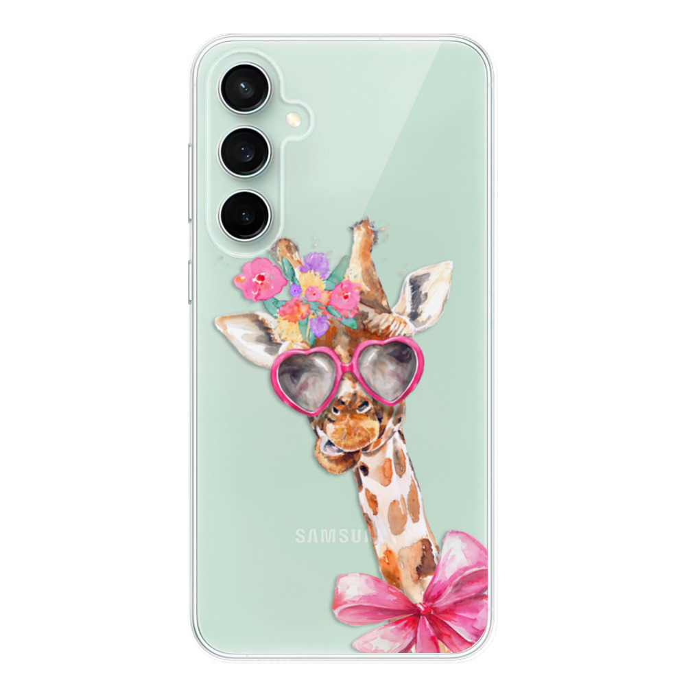 Odolné silikónové puzdro iSaprio - Lady Giraffe - Samsung Galaxy S23 FE