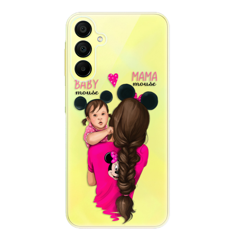 Odolné silikónové puzdro iSaprio - Mama Mouse Brunette and Girl - Samsung Galaxy A15 / A15 5G