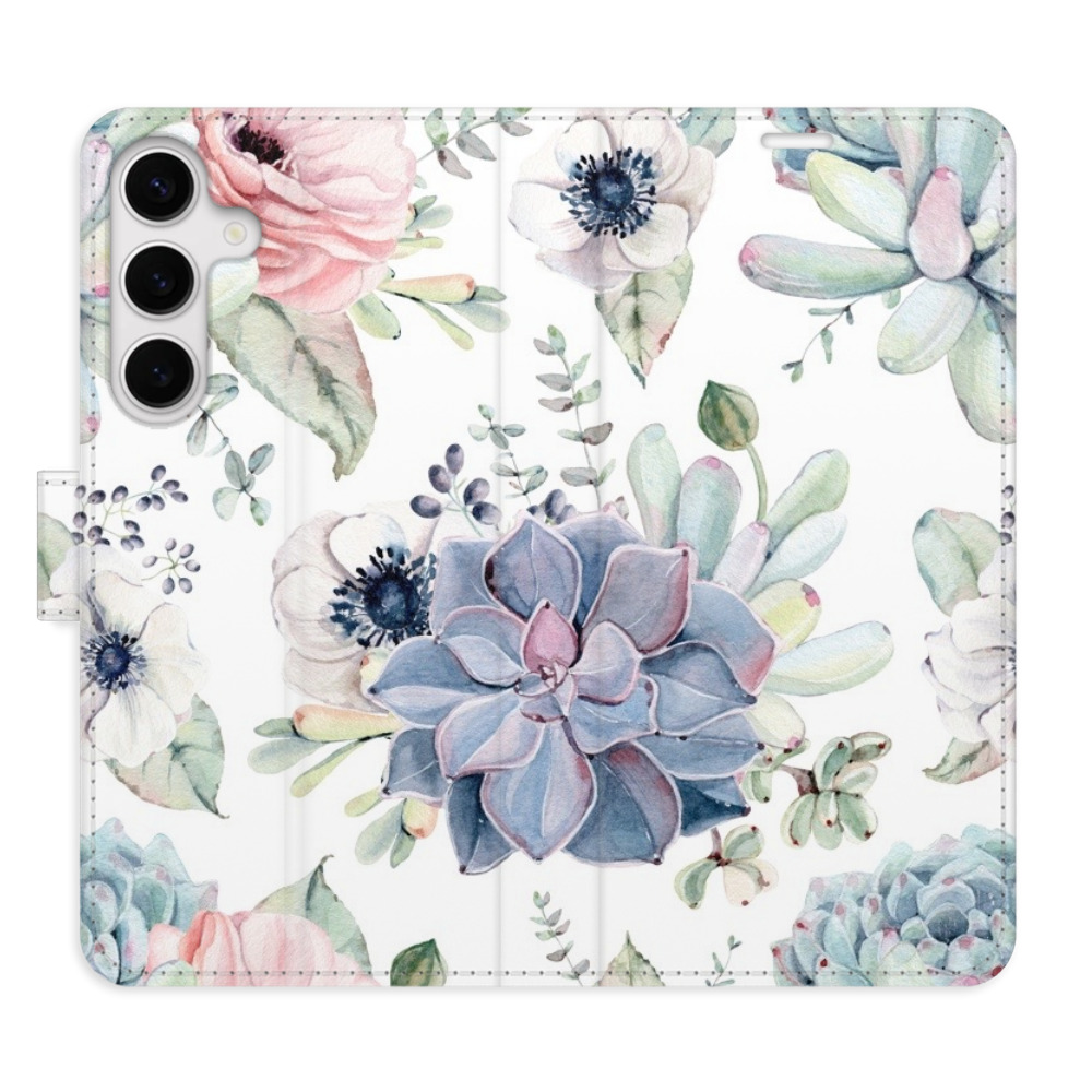 Flipové puzdro iSaprio - Succulents - Samsung Galaxy S24+