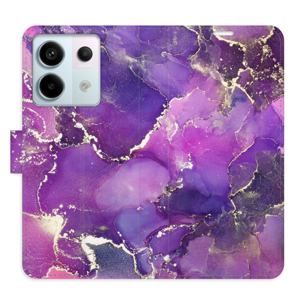 Flipové puzdro iSaprio - Purple Marble - Xiaomi Redmi Note 13 Pro 5G / Poco X6 5G