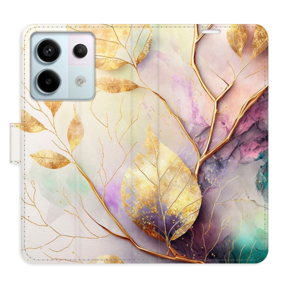 Flipové puzdro iSaprio - Gold Leaves 02 - Xiaomi Redmi Note 13 Pro 5G / Poco X6 5G