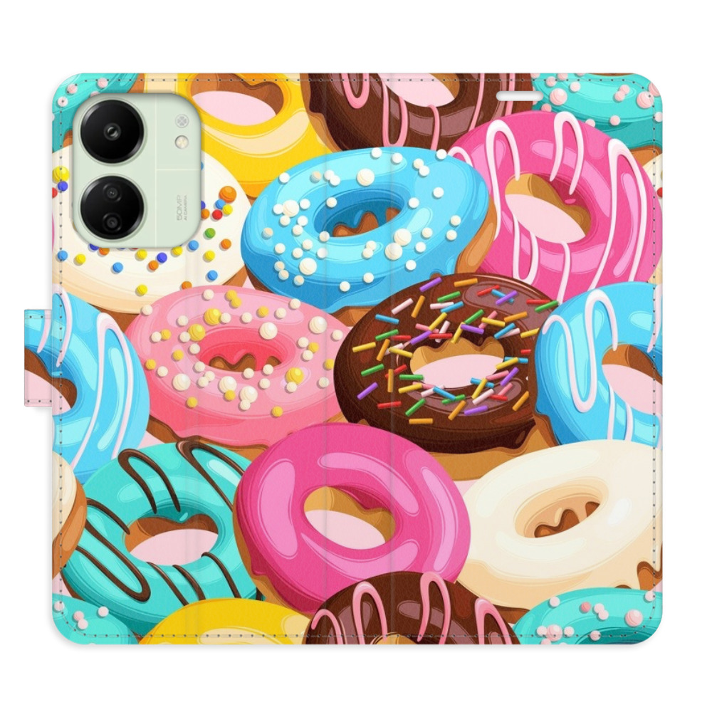 Flipové puzdro iSaprio - Donuts Pattern 02 - Xiaomi Redmi 13C
