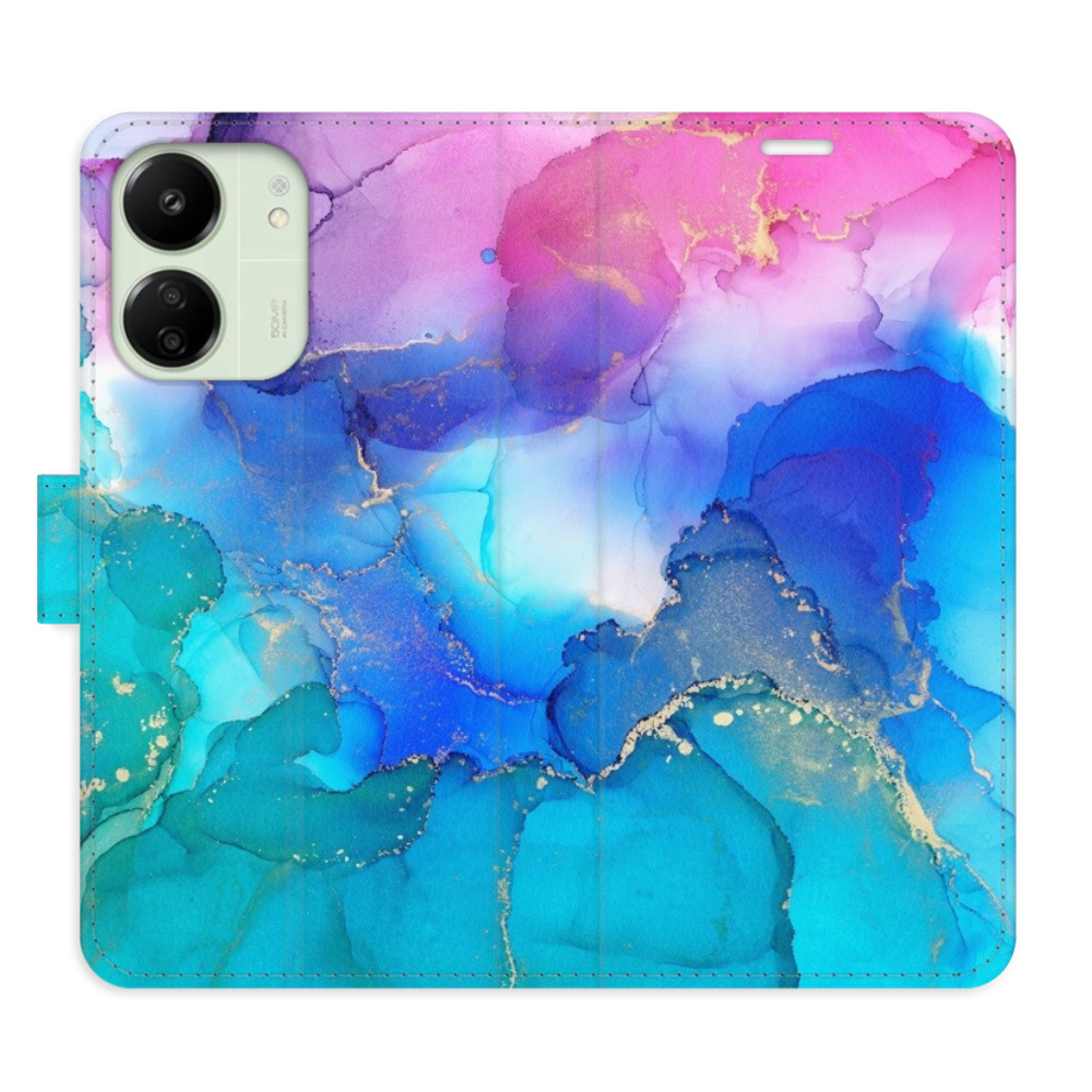 Flipové puzdro iSaprio - BluePink Paint - Xiaomi Redmi 13C