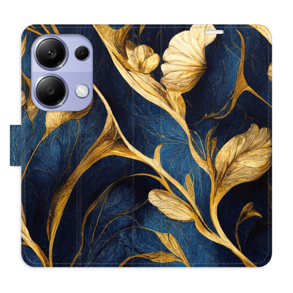 Flipové puzdro iSaprio - GoldBlue - Xiaomi Redmi Note 13 Pro