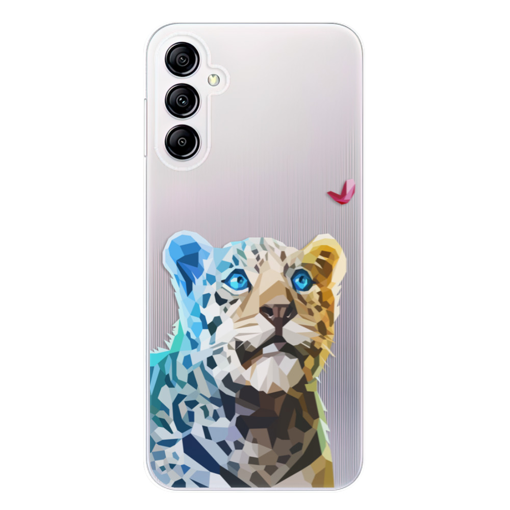 Odolné silikónové puzdro iSaprio - Leopard With Butterfly - Samsung Galaxy A14 / A14 5G