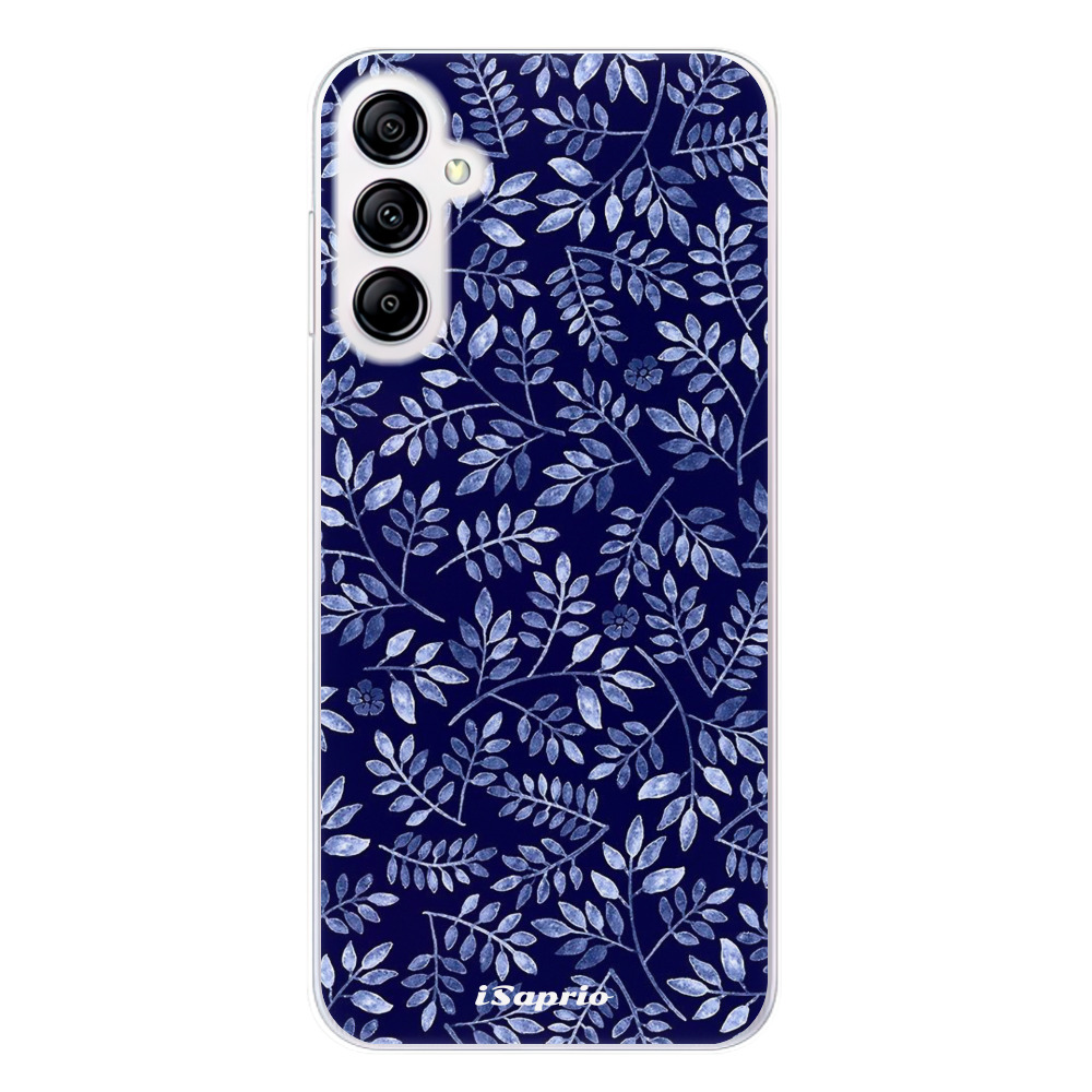 Odolné silikónové puzdro iSaprio - Blue Leaves 05 - Samsung Galaxy A14 / A14 5G