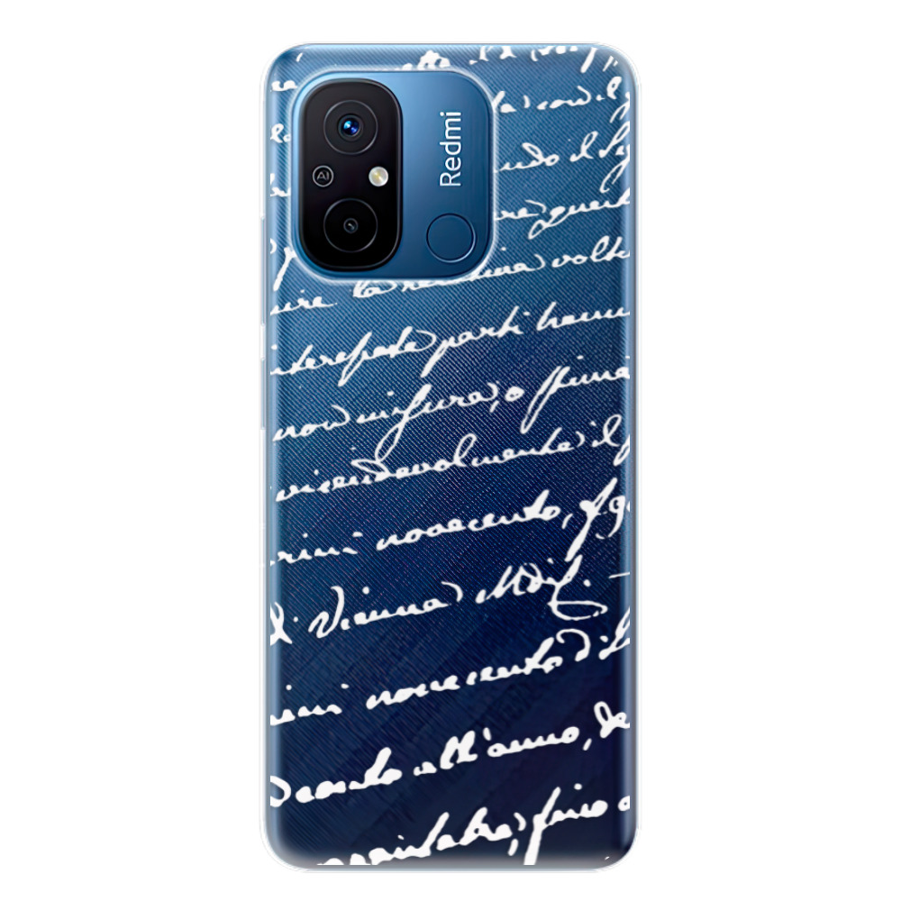 Odolné silikónové puzdro iSaprio - Handwriting 01 - white - Xiaomi Redmi 12C