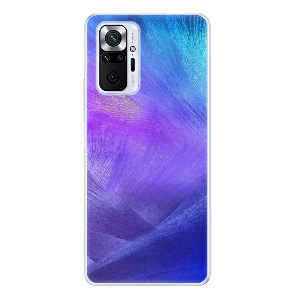 Odolné silikónové puzdro iSaprio - Purple Feathers - Xiaomi Redmi Note 10 Pro
