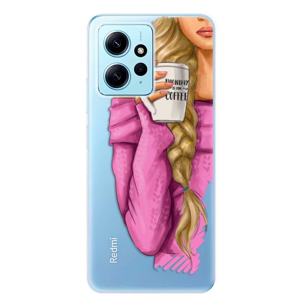 Odolné silikónové puzdro iSaprio - My Coffe and Blond Girl - Xiaomi Redmi Note 12 5G