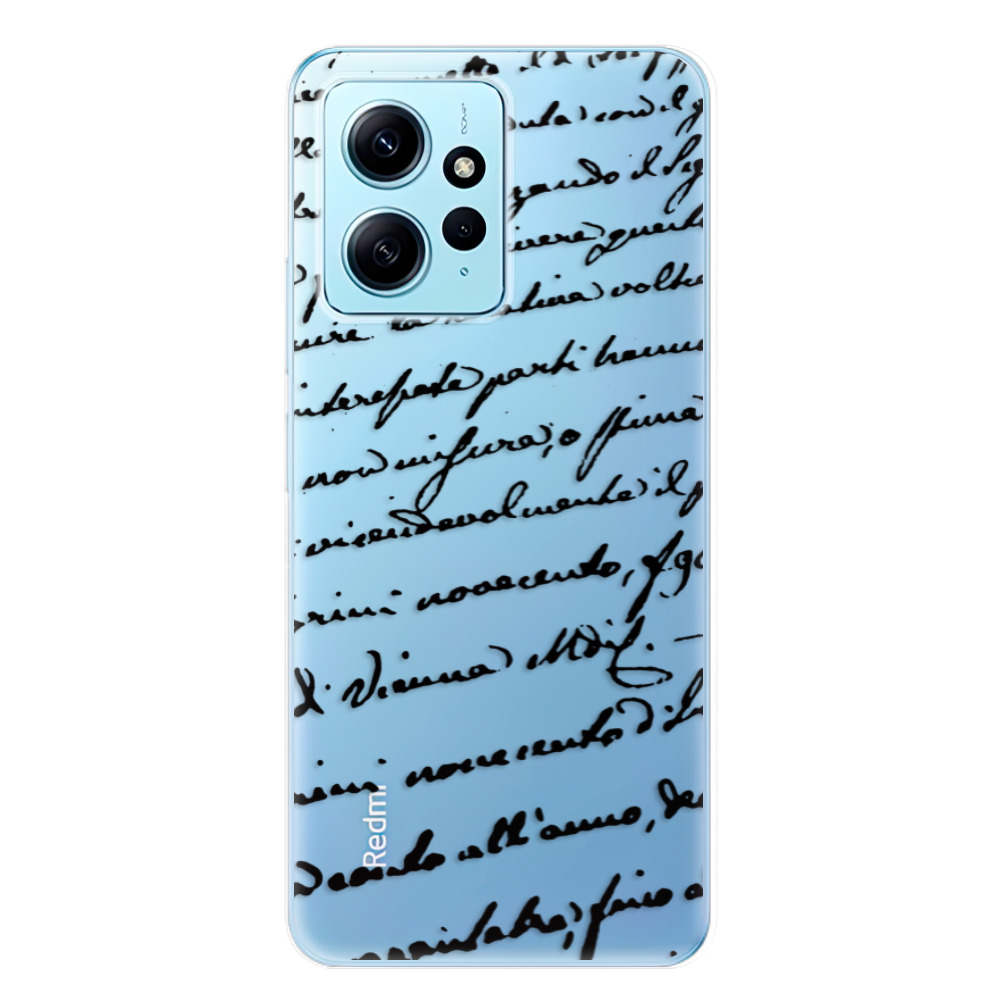 Odolné silikónové puzdro iSaprio - Handwriting 01 - black - Xiaomi Redmi Note 12 5G