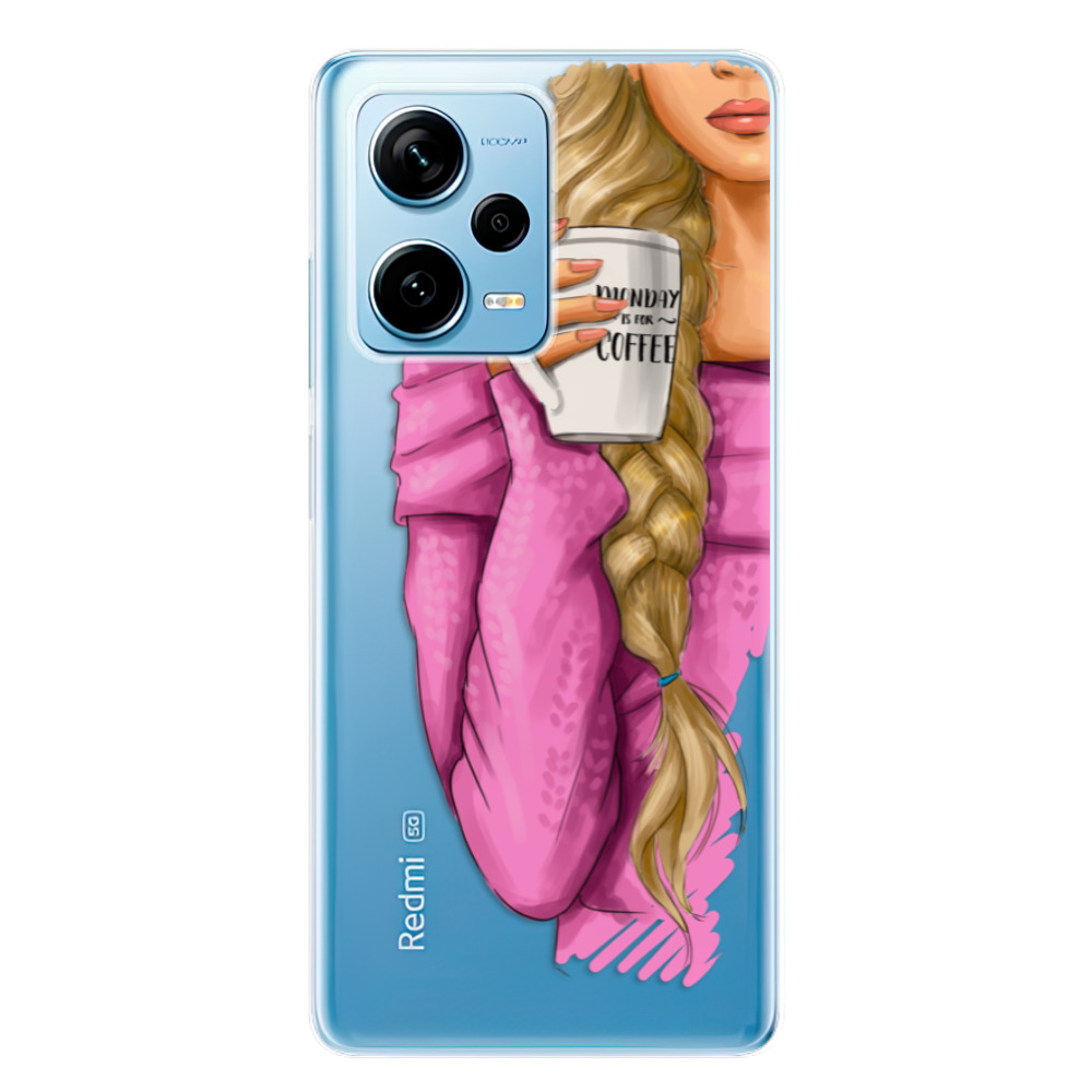 Odolné silikónové puzdro iSaprio - My Coffe and Blond Girl - Xiaomi Redmi Note 12 Pro+ 5G