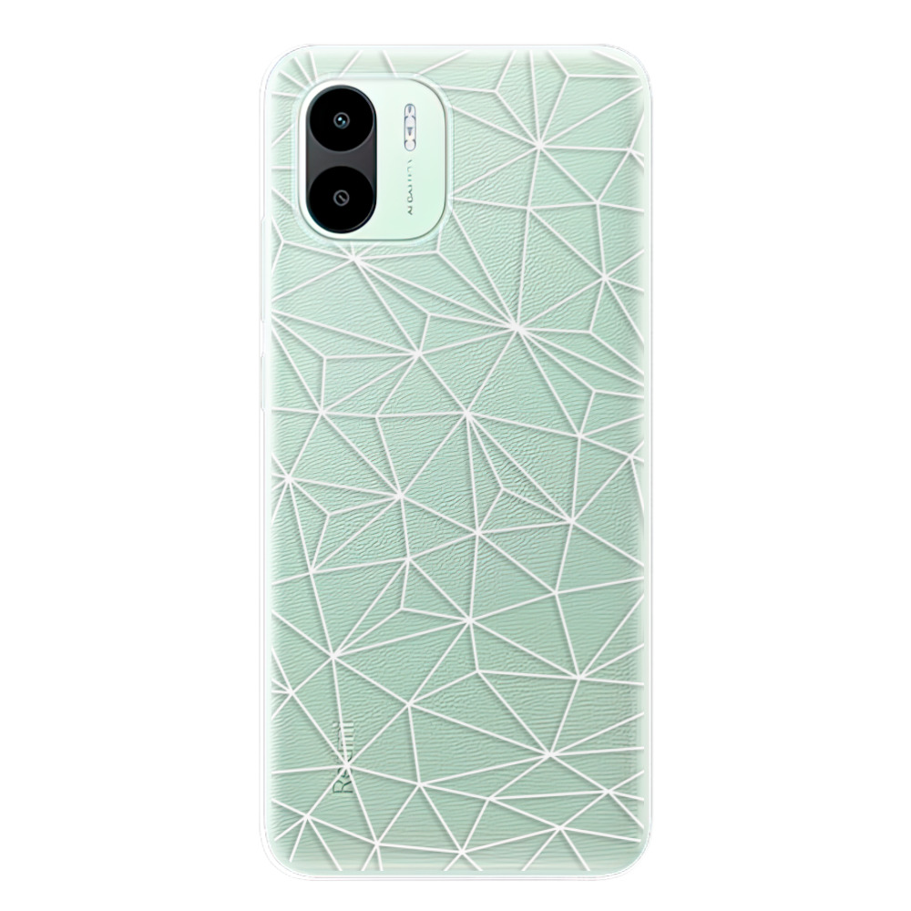 Odolné silikónové puzdro iSaprio - Abstract Triangles 03 - white - Xiaomi Redmi A1 / A2
