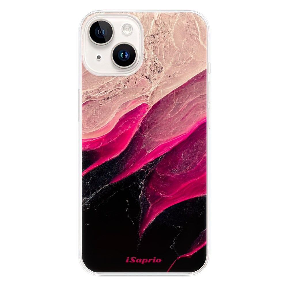 Odolné silikónové puzdro iSaprio - Black and Pink - iPhone 15 Plus