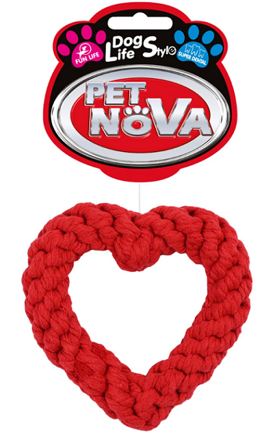 Petnova bavlnená hračka pre psa ROPE- HEART