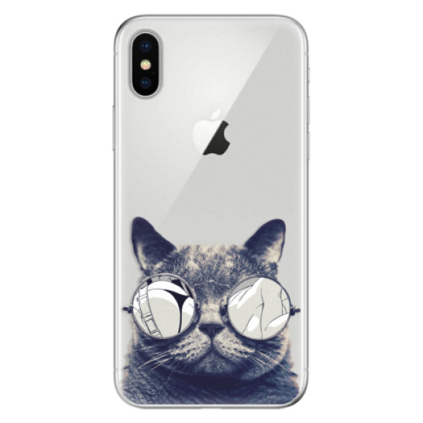 Odolné silikónové puzdro iSaprio - Crazy Cat 01 - iPhone X