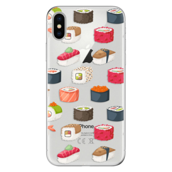 Odolné silikónové puzdro iSaprio - Sushi Pattern - iPhone X