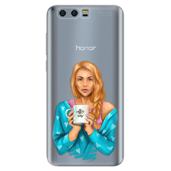 Odolné silikónové puzdro iSaprio - Coffe Now - Redhead - Huawei Honor 9