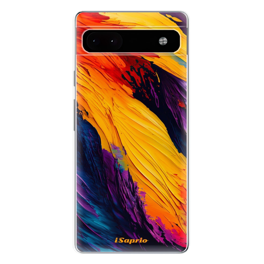Odolné silikónové puzdro iSaprio - Orange Paint - Google Pixel 6a 5G