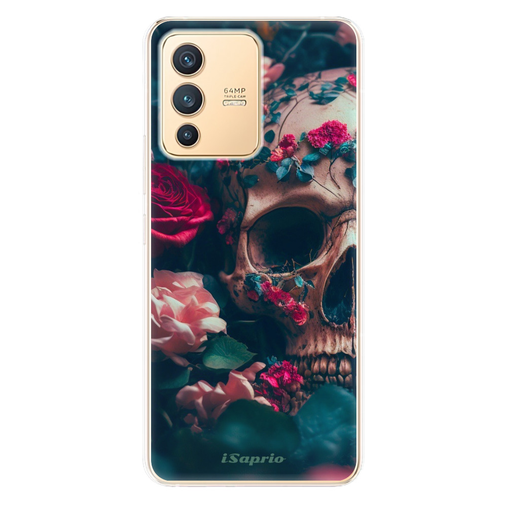 Odolné silikónové puzdro iSaprio - Skull in Roses - Vivo V23 5G