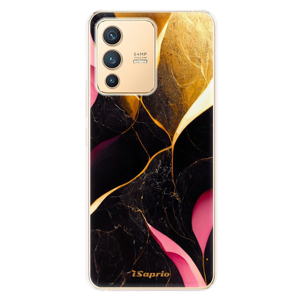 Odolné silikónové puzdro iSaprio - Gold Pink Marble - Vivo V23 5G