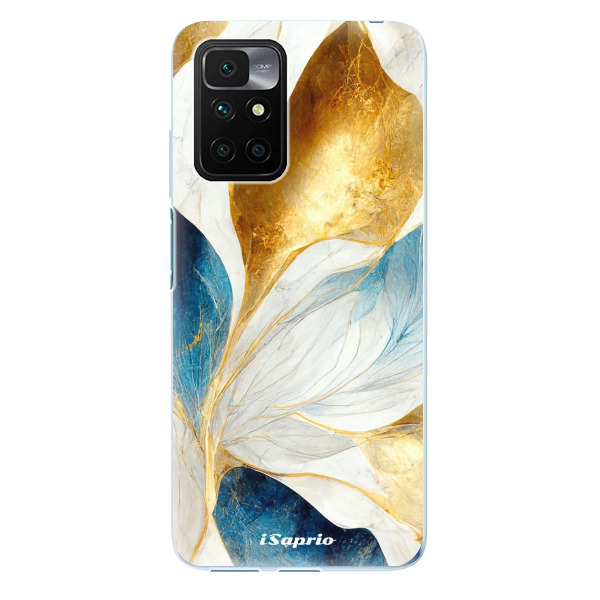 Odolné silikónové puzdro iSaprio - Blue Leaves - Xiaomi Redmi 10