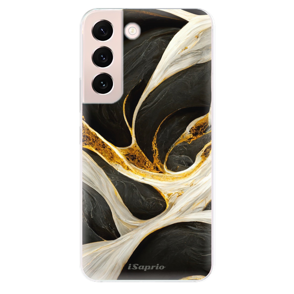 Odolné silikónové puzdro iSaprio - Black and Gold - Samsung Galaxy S22+ 5G