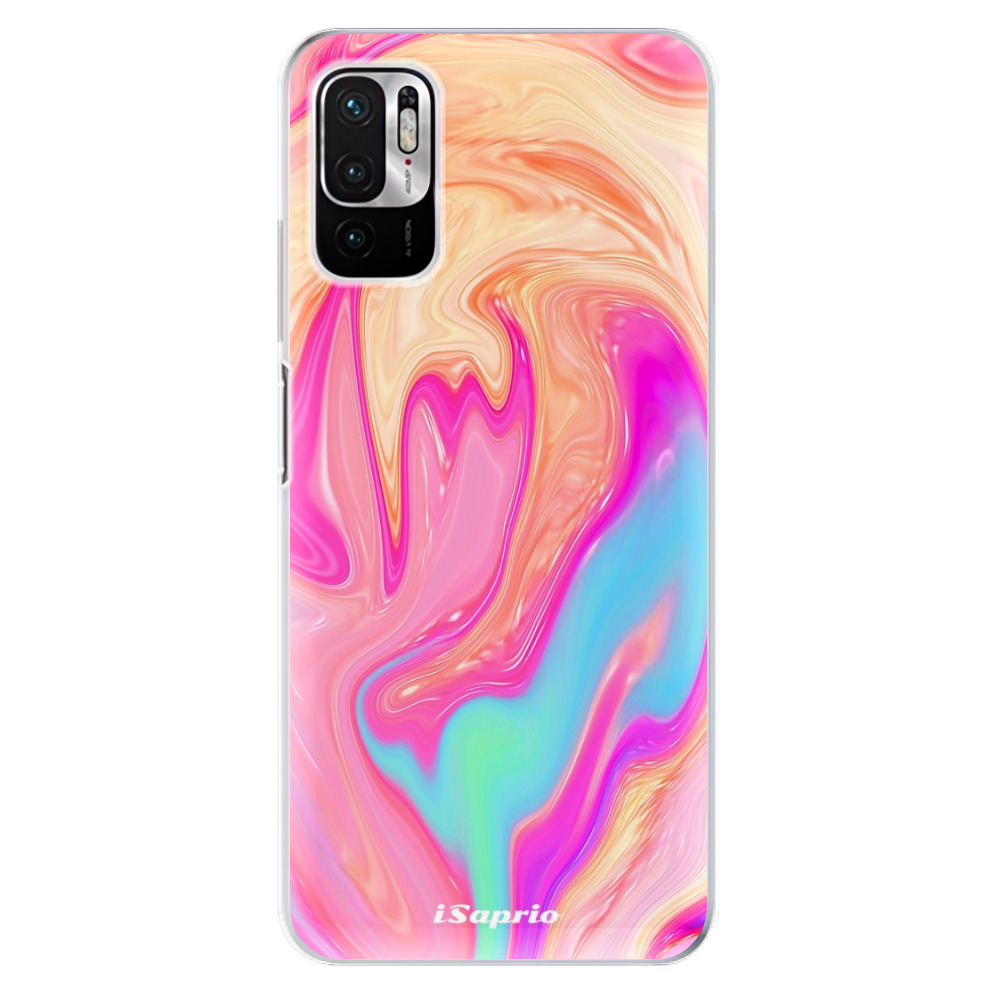 Odolné silikónové puzdro iSaprio - Orange Liquid - Xiaomi Redmi Note 10 5G