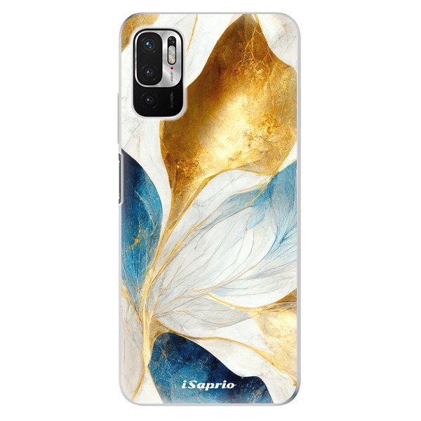Odolné silikónové puzdro iSaprio - Blue Leaves - Xiaomi Redmi Note 10 5G
