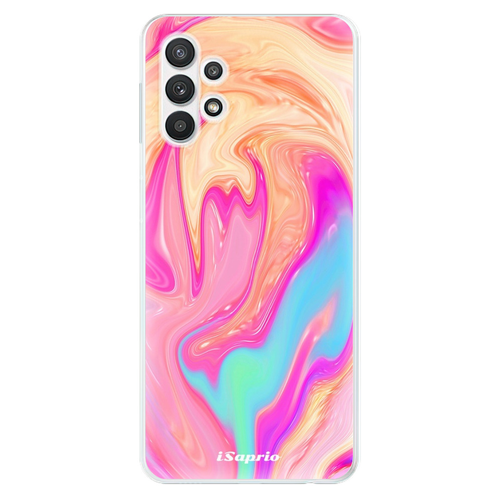 Odolné silikónové puzdro iSaprio - Orange Liquid - Samsung Galaxy A32