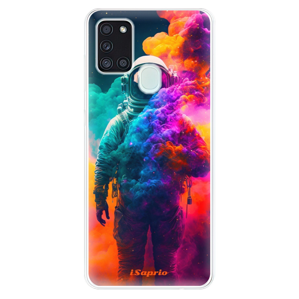 Odolné silikónové puzdro iSaprio - Astronaut in Colors - Samsung Galaxy A21s
