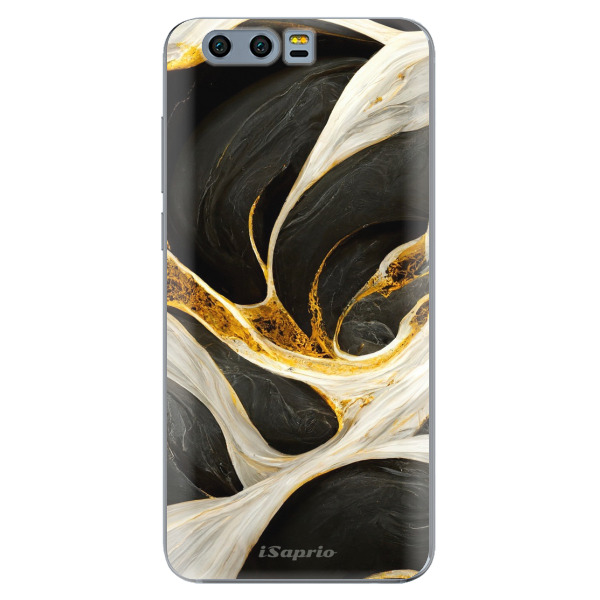 Odolné silikónové puzdro iSaprio - Black and Gold - Huawei Honor 9