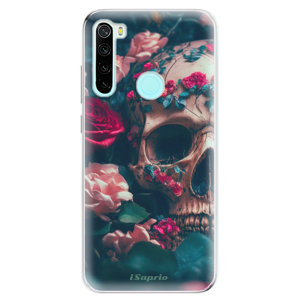 Odolné silikónové puzdro iSaprio - Skull in Roses - Xiaomi Redmi Note 8