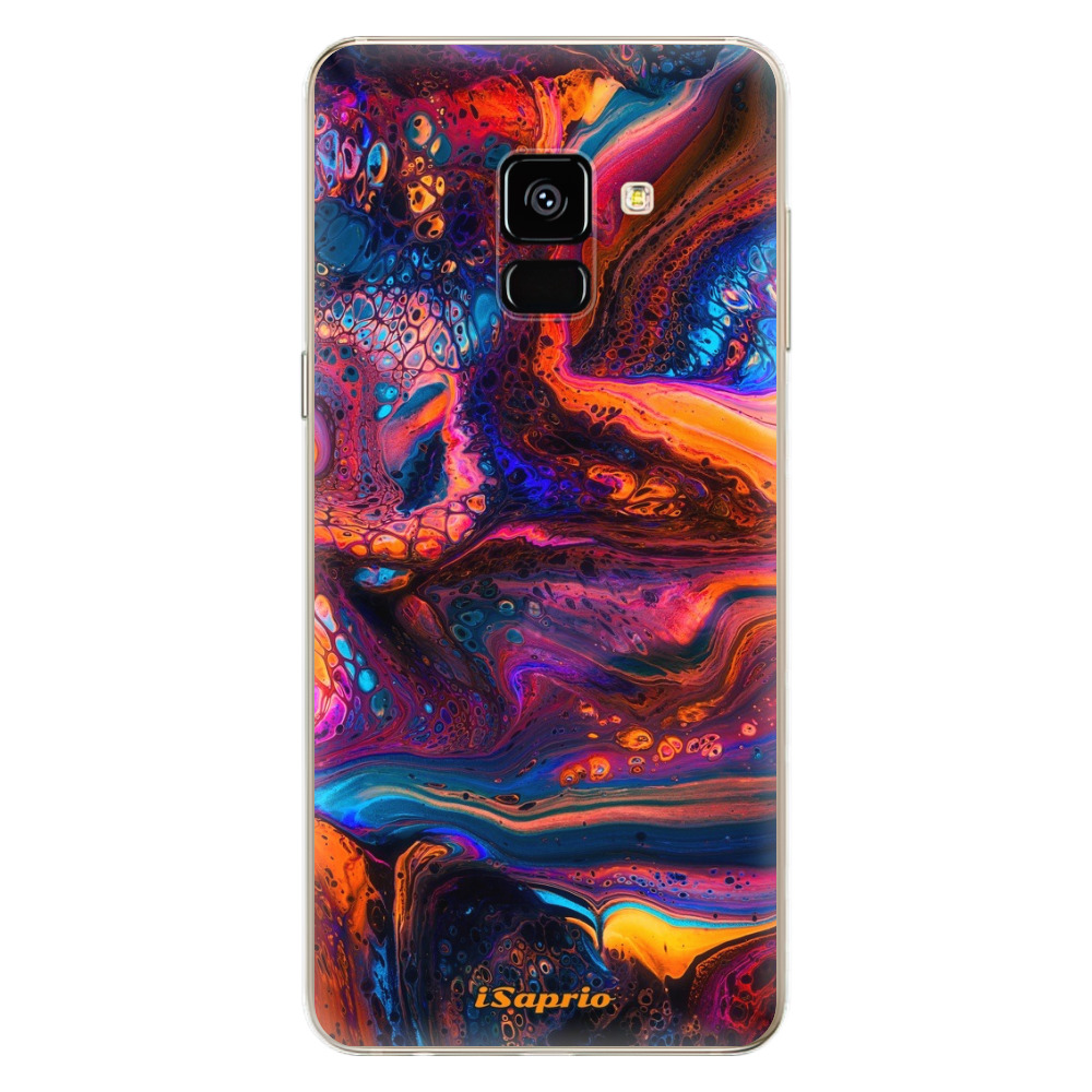 Odolné silikónové puzdro iSaprio - Abstract Paint 02 - Samsung Galaxy A8 2018