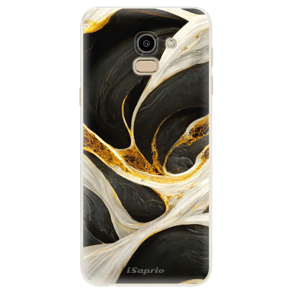 Odolné silikónové puzdro iSaprio - Black and Gold - Samsung Galaxy J6