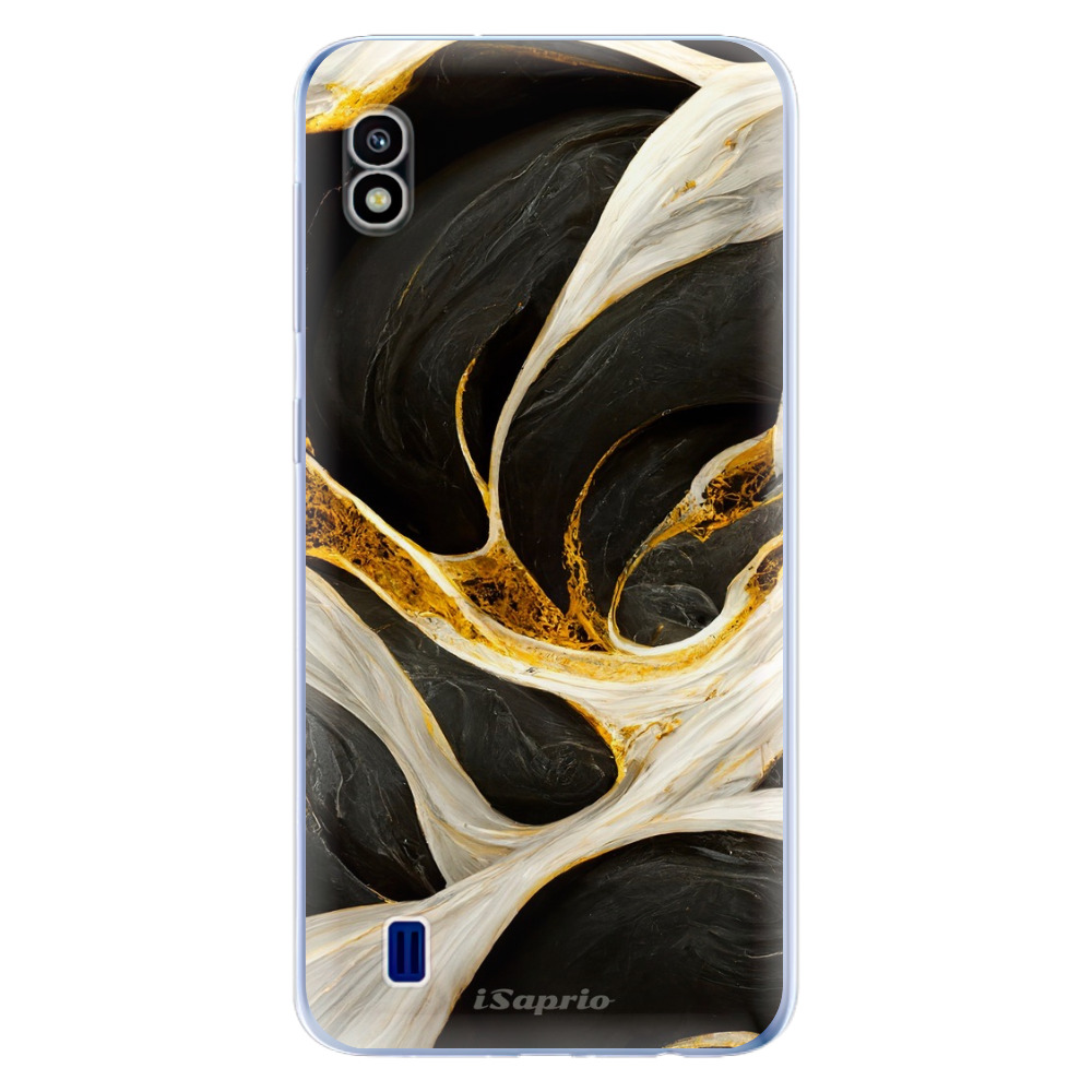 Odolné silikónové puzdro iSaprio - Black and Gold - Samsung Galaxy A10