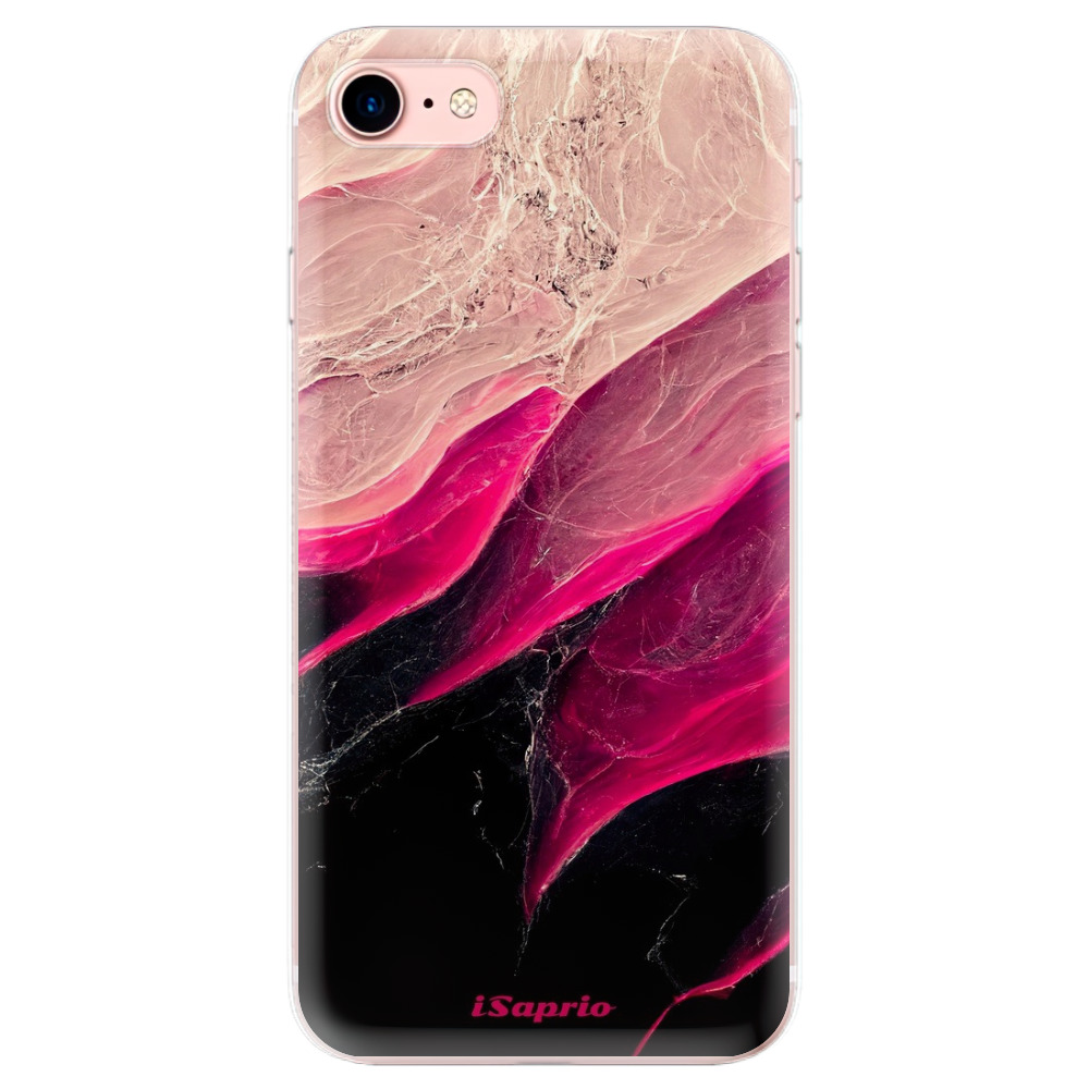 Odolné silikónové puzdro iSaprio - Black and Pink - iPhone 7