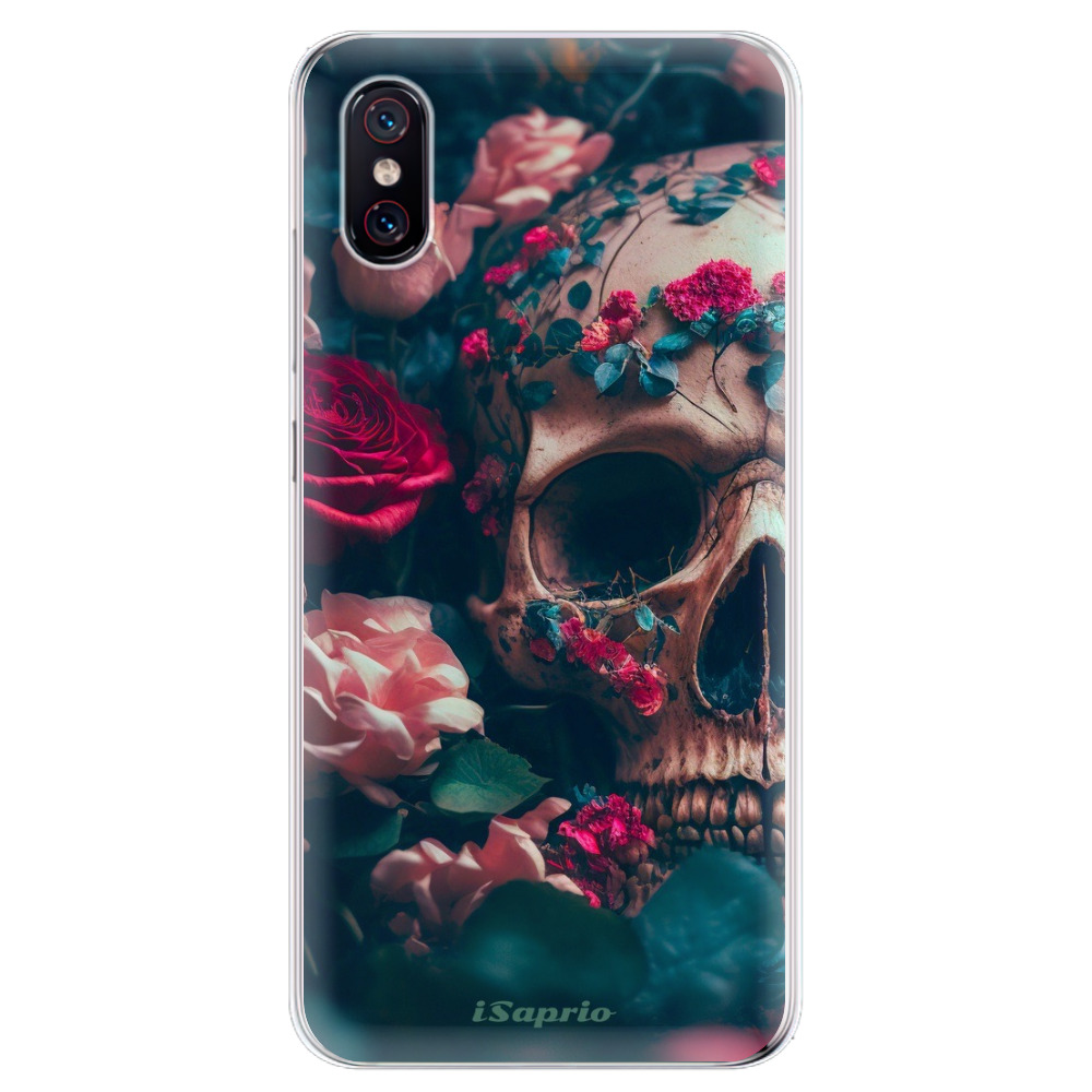 Odolné silikónové puzdro iSaprio - Skull in Roses - Xiaomi Mi 8 Pro