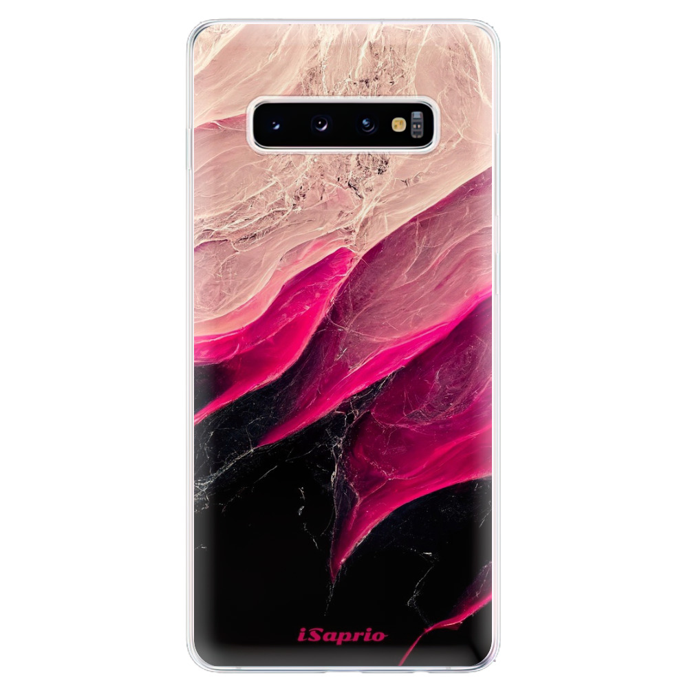 Odolné silikónové puzdro iSaprio - Black and Pink - Samsung Galaxy S10+