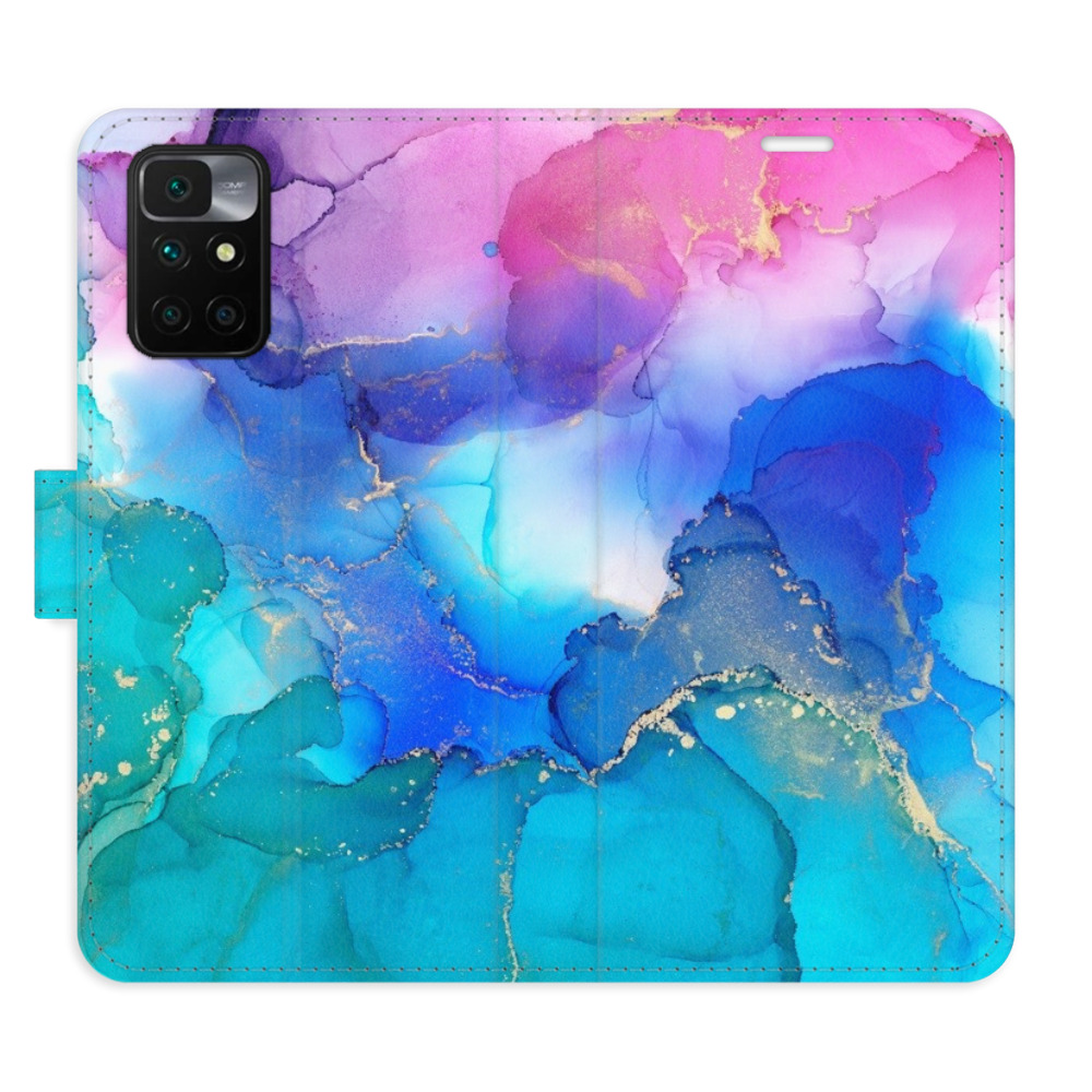 Flipové puzdro iSaprio - BluePink Paint - Xiaomi Redmi 10