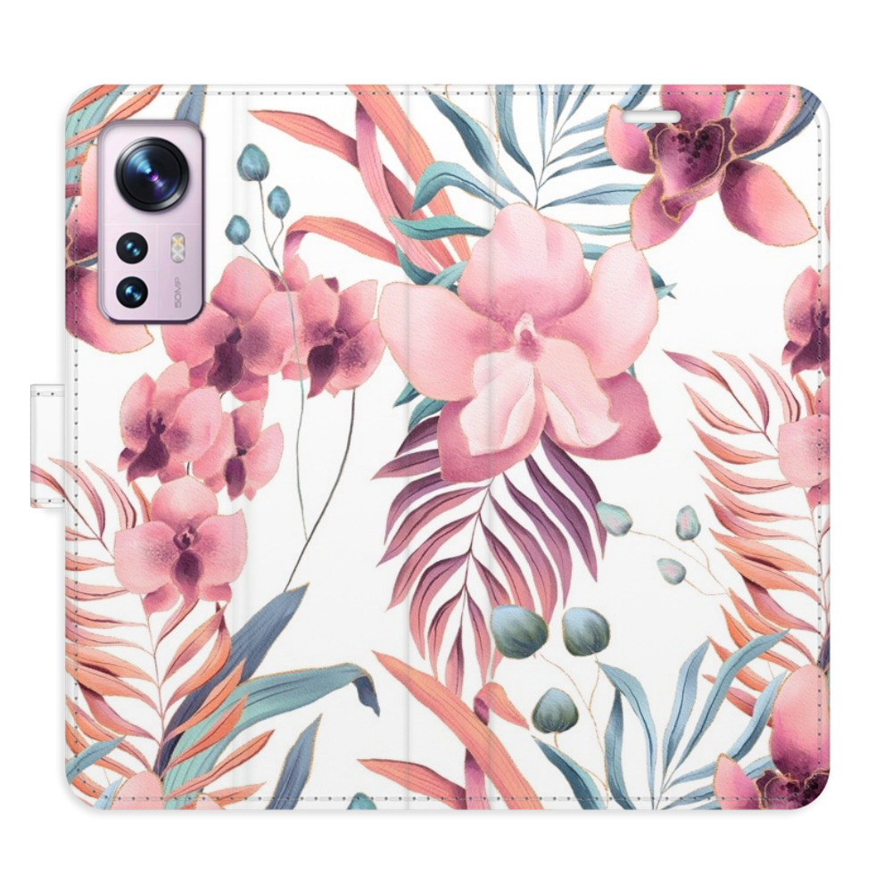 Flipové puzdro iSaprio - Pink Flowers 02 - Xiaomi 12 / 12X
