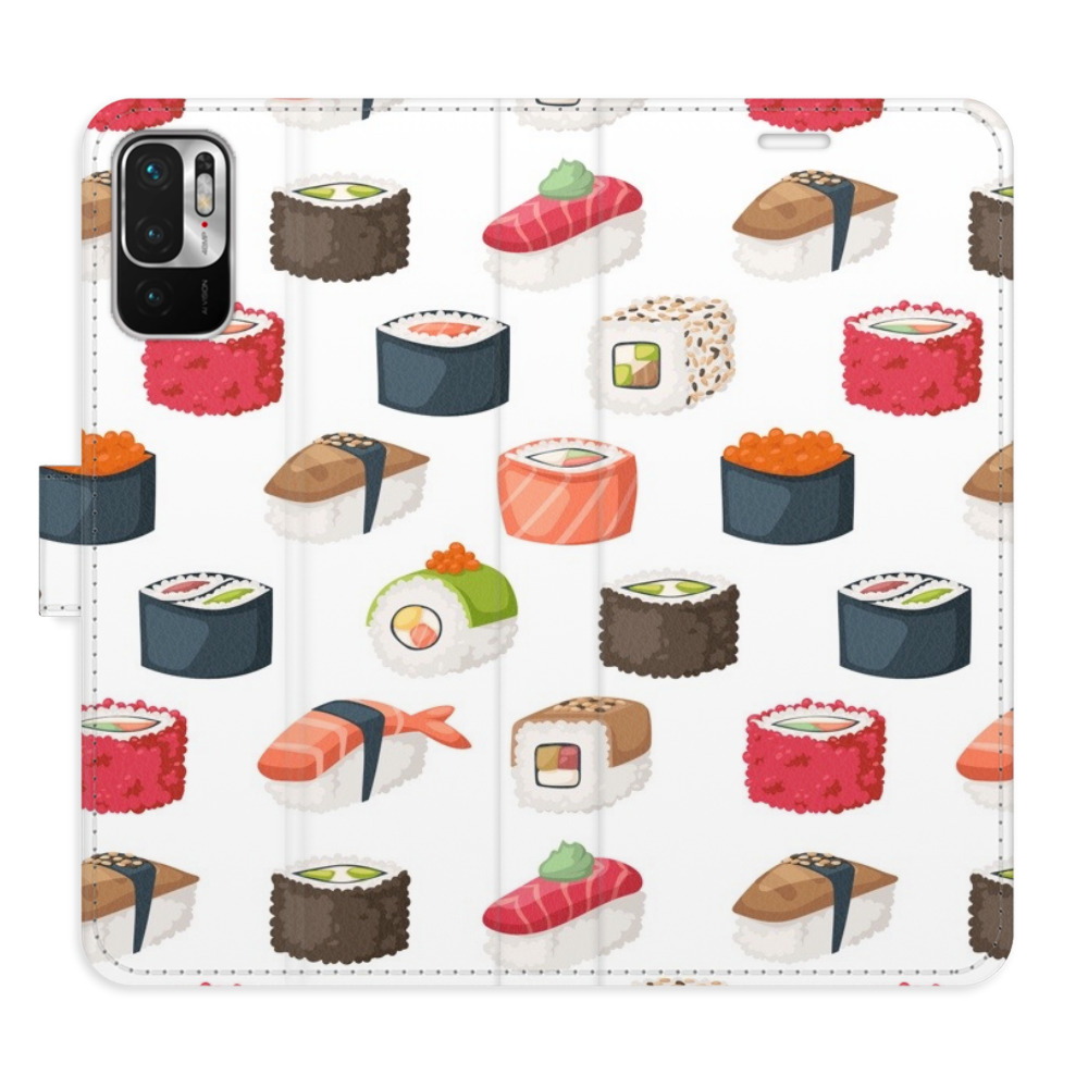 Flipové puzdro iSaprio - Sushi Pattern 02 - Xiaomi Redmi Note 10 5G