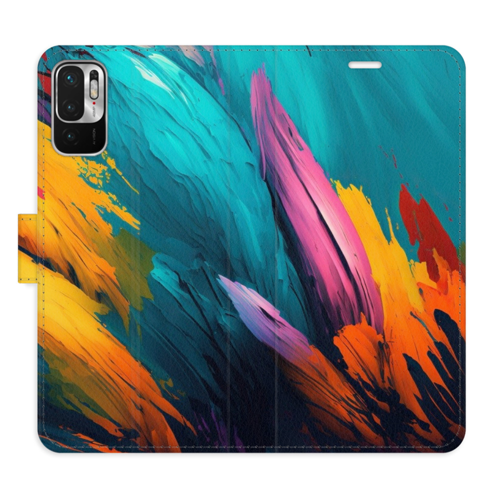 Flipové puzdro iSaprio - Orange Paint 02 - Xiaomi Redmi Note 10 5G