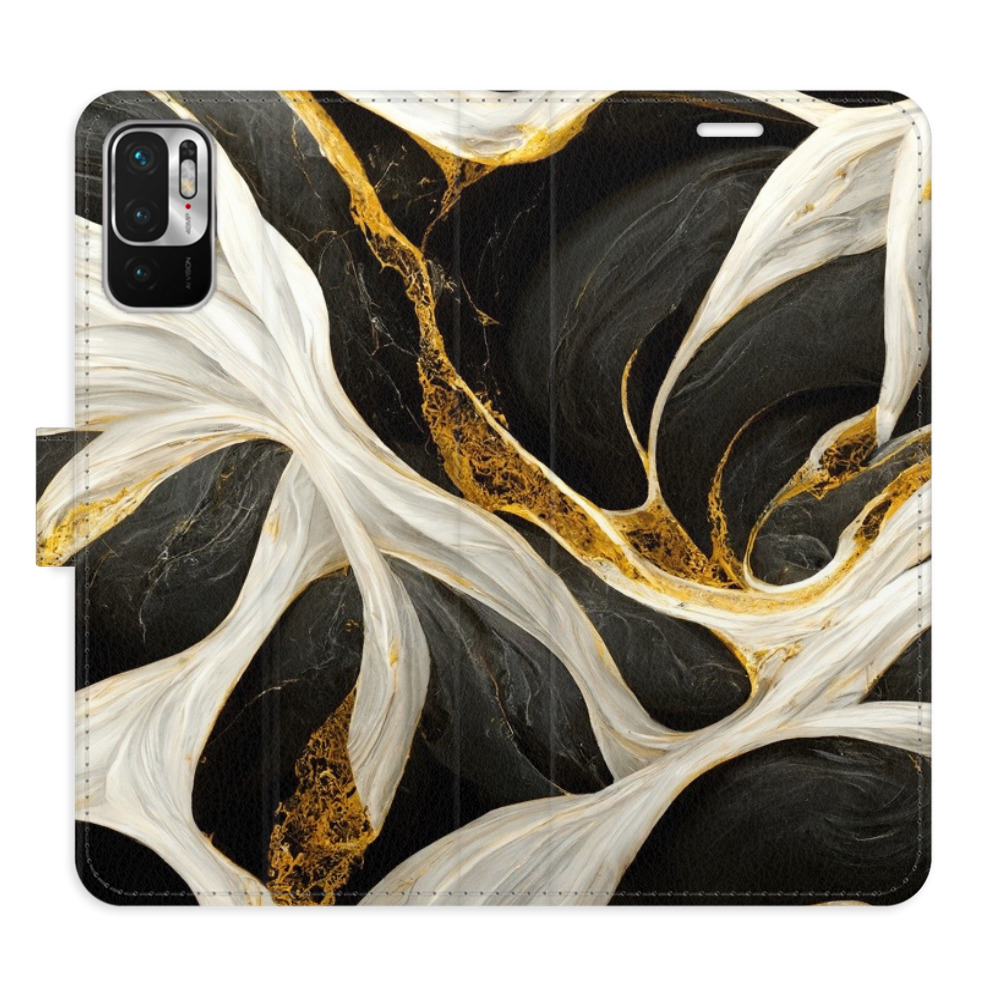 Flipové puzdro iSaprio - BlackGold Marble - Xiaomi Redmi Note 10 5G