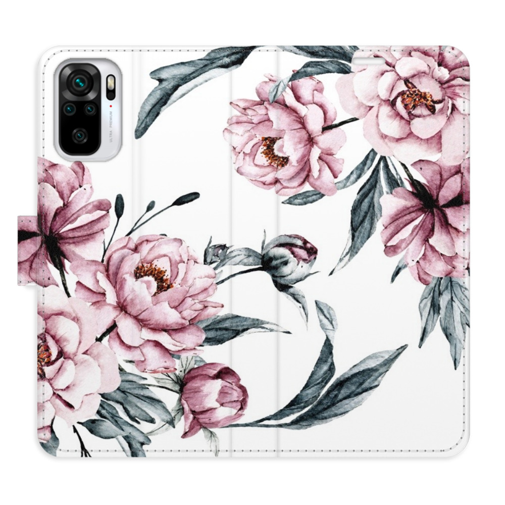 Flipové puzdro iSaprio - Pink Flowers - Xiaomi Redmi Note 10 / Note 10S
