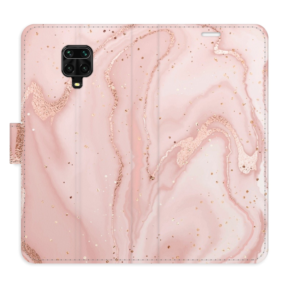 Flipové puzdro iSaprio - RoseGold Marble - Xiaomi Redmi Note 9 Pro / Note 9S