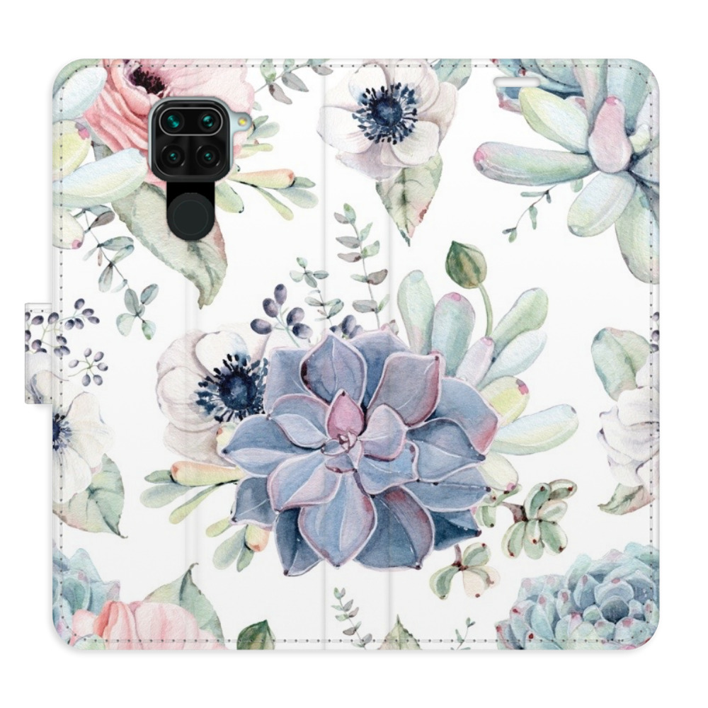 Flipové puzdro iSaprio - Succulents - Xiaomi Redmi Note 9