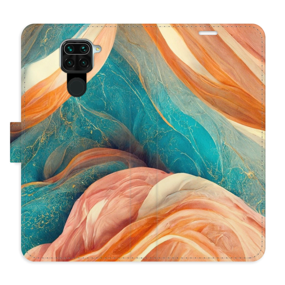 Flipové puzdro iSaprio - Blue and Orange - Xiaomi Redmi Note 9